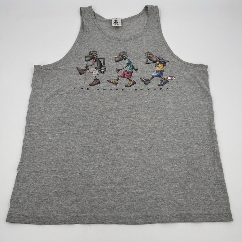 Duck Company Gray Las Vegas Nevada Joe Hiker‎ Characters Tank Top XL X-Large